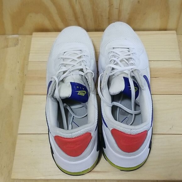 NIKE AIR MAX EXCEE MEN'S SHOES 2019 WHITE BLUE BRIGHT CACTUS SZ- 9 1/2 - Picture 5 of 9